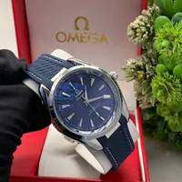 Men's Omega Seamaster Co-Axial Master Chronometer Watch with White Dial and Black Rubber Strap - Luxury Automatic Sport Timepiece - View 2