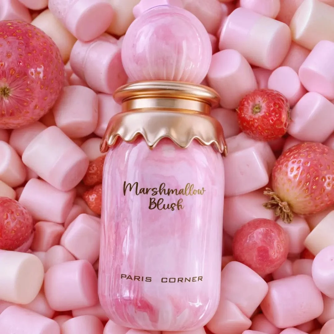 Women's Paris Corner Marshmallow Blush Sweet Pink Scent Perfume - Luxurious Strawberry & Candy Inspired Fragrance for Her, Long-Lasting & Enchanting Aroma