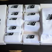 5 Pack Set Cotton New Balance Unisex Classic White, Grey and Black Ribbed Crew Socks Essential for Everyday Athletic Comfort - View 1