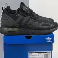 Adidas ZX 2K Boost All Black Unisex Sports Running Sneakers Shoe - Comfortable  and Breathable Everyday Trainers - View 1