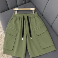 Men's Quality Light Grey Cargo Shorts with Drawstring Side Pockets - Comfortable  Versatile Streetwear Utility Shorts for Casual Summer Wear - View 3