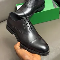 Men's Clarks Black Leather Cap-Toe Oxford Dress Shoes - Classic Formal Business & Event Footwear - View 3