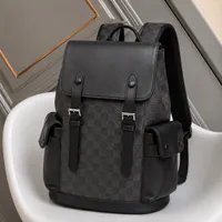 Premium Plain Black and Dark Grey Checkered Unisex Flap Backpack Bags - Elegant  Durable Rucksack for Daily Commute Travel - View 1