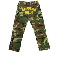Unisex Raspberry Hills Camouflage Cargo Pants - Streetwear Tactical Trousers with Bold Graphic Print - View 1
