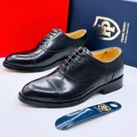 Men's Frank Perry Premium Oxblood and Black Leather Cap Toe Brogue Oxford Dress Shoes - Elegant Formal  Business Footwear for Men - View 3