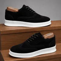 Timberland Men's Black and Brown Suede Brogue Derby Shoes with White Sneaker Sole - Smart Casual Lace-up Footwear - View 1