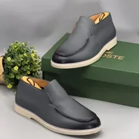 Men's Love Piano Textured Leather Slip-On Loafers - Comfortable Casual Smart Driving Shoes with Contrast Sole for men - View 2