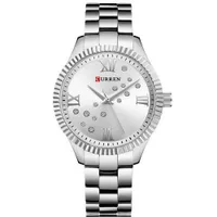 Women's Curren Elegant Silver Stainless Steel Watch with Sparkling Crystal Dial  Classic Roman Numerals - Stylish Ladies Fashion Wristwatch - View 2