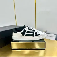 Original Amiri Skeleton Bone Low-Top Sneakers - Stylish Black and White Streetwear Shoes for Men - View 2