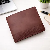 Bibosi Men's Classic Black Bifold Wallet - Sleek Faux Leather Design for Everyday Style & Organization - View 2