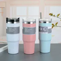 Unisex Double Wall Insulated Stainless Steel Tumbler – BPA-Free Thermal Coffee & Cold Drink Travel Mug with Straw Option & Flip Lid for Everyday Hydration, Large Capacity - View 1