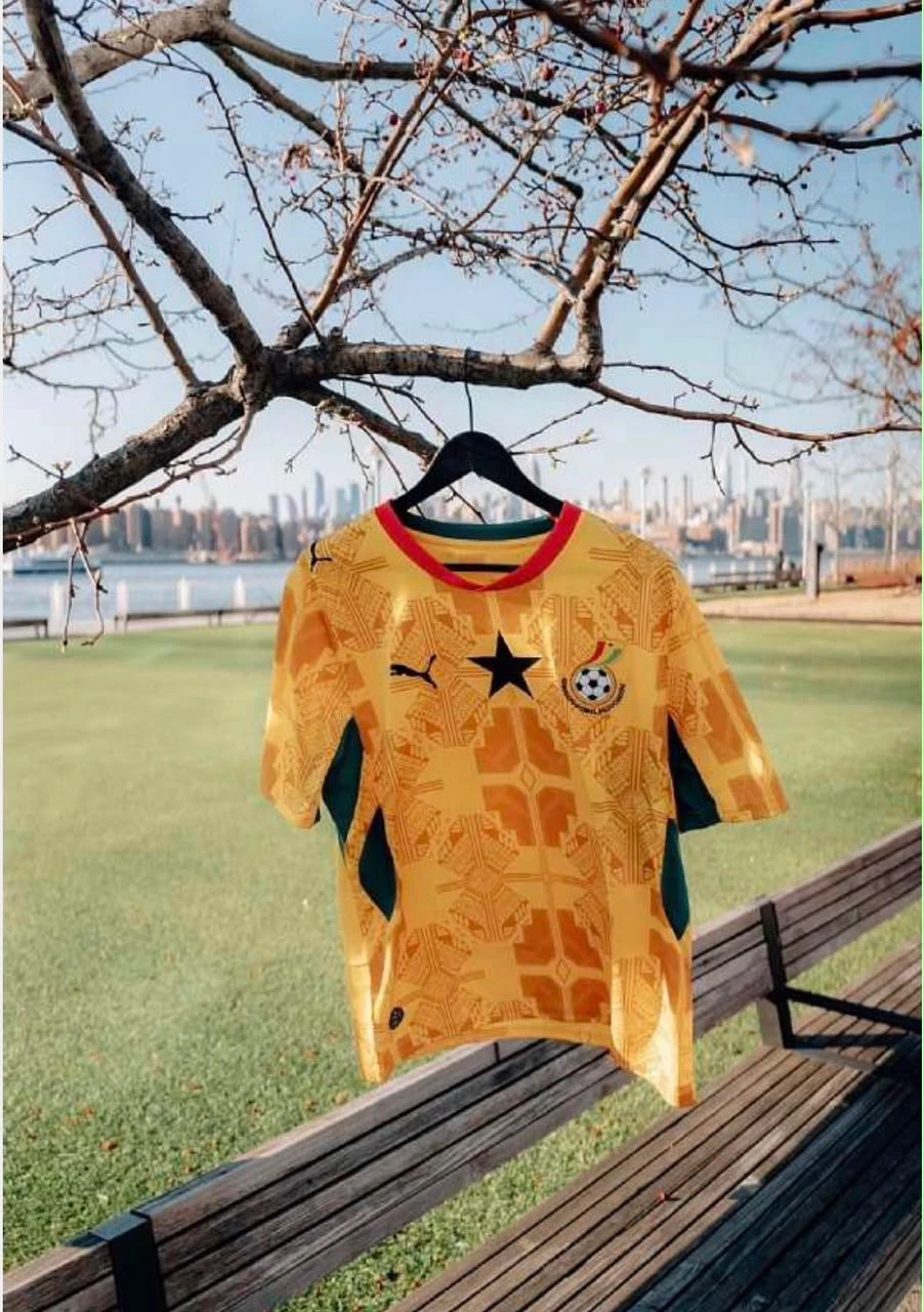 Puma Unisex Ghana Black Stars Home Football Jersey 2026 World Cup Jersey - Official Fan Standard Kit for Men  Women