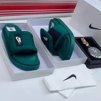 Nike Black and Teal Padded Comfort Slides – Premium Slip-On Sandals for Casual  Everyday Style - View 2