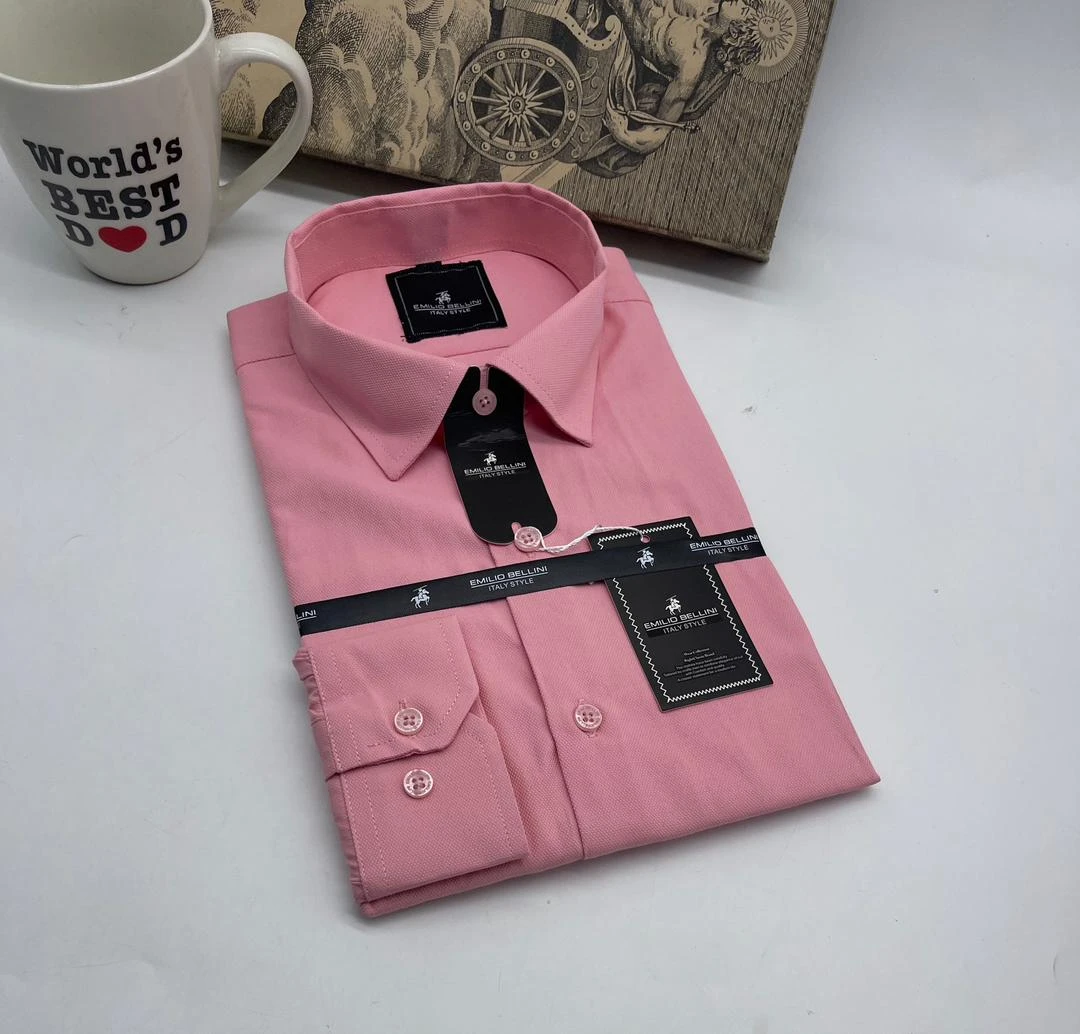 Emilio Bellini Italy Style Highly Quality Button Up Men's Office Long Sleeves Shirt