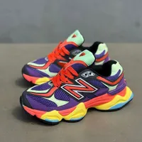 New Balance 9060 Prism Purple Vibrant Multi-Color Statement Sneakers with ABZORB Cushioning for Dynamic Street Style - View 2
