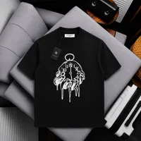 Quality Melting Clock Graphic Print Short Sleeve T-Shirt – Luxury Designer Streetwear Tee with Iconic Time-Themed Art for Modern Style Enthusiasts - View 1
