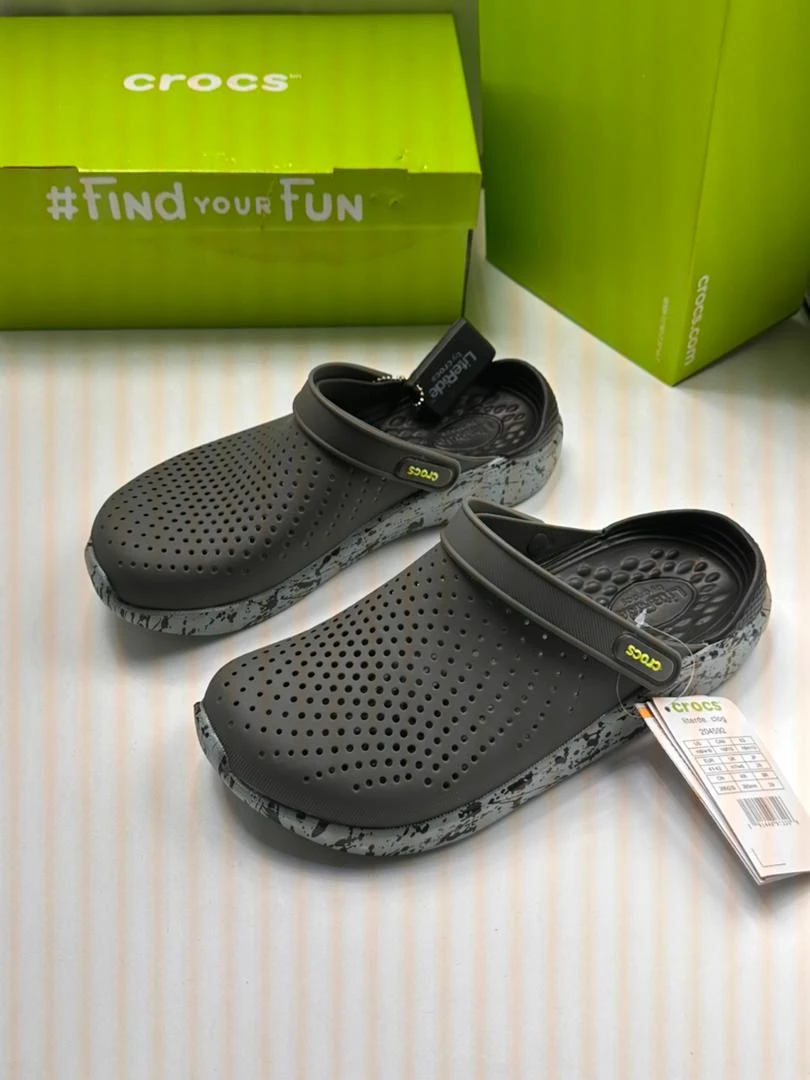 Original Crocs iconic LiteRide Clog Sandals Slippers Slides black 