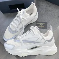 Dior Hommie B22 White Mesh Reflective Chunky Sole Sneakers – Premium Fashion Trainers for Men and Women - View 1