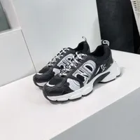 Dior Authentic Chrono Sneakers Black and White Chunky Fashion Sneakers with Bold Stylized CD - View 2