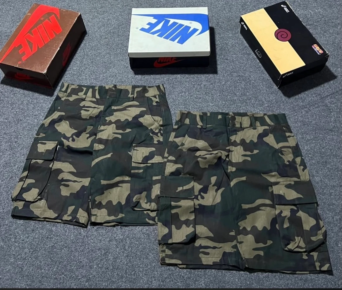 Men's Classic Camouflage Cargo Shorts with Multi-Pockets - Durable & Stylish Casual Wear for Outdoor Adventures & Everyday Comfort