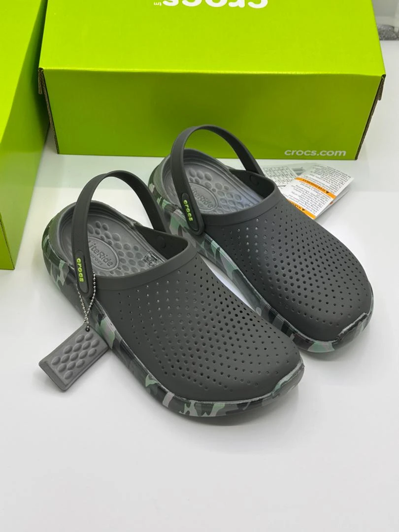 Original Crocs iconic LiteRide Clog Sandals Slippers Slides black 