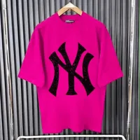 Trendy Unisex Brown Leopard Print NY Logo Oversized T-Shirt - Stylish Graphic Tee for Men and Women, Casual Streetwear Top - View 2