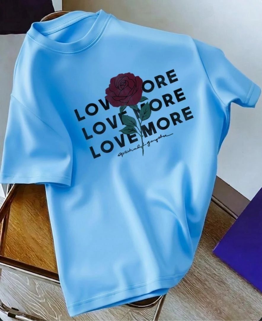 350gms Thick Heavy Soft Cotton T-Shirt With Modern Desinger Art Printed in Front Round Neck T-Shirts for men and women 