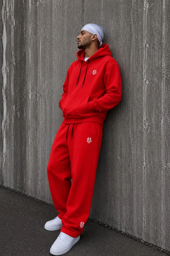 Men's Daily Paper Full Zip Hoodie  Wide Leg Sweatpants Tracksuit Set - Premium Comfort Co-ord - Available in different colors 