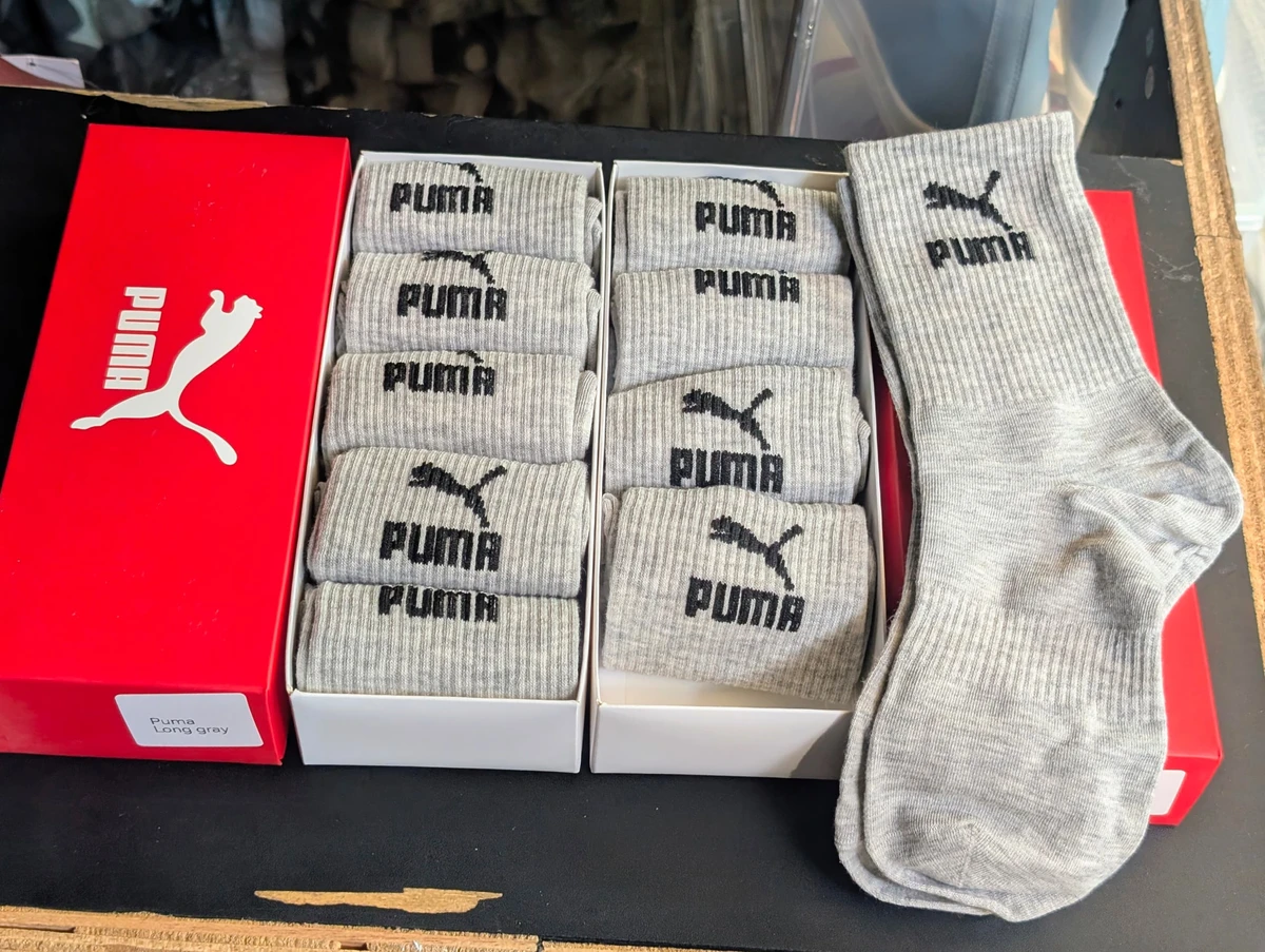 Puma 5 Set Pack Cotton Branded Athletic Socks – Versatile for Everyday Use Comfort  abd Sports