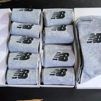 5 Pack Set Cotton New Balance Unisex Classic White, Grey and Black Ribbed Crew Socks Essential for Everyday Athletic Comfort - View 2