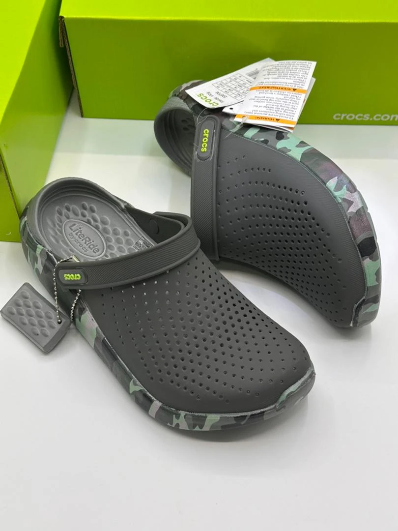 Original Crocs iconic LiteRide Clog Sandals Slippers Slides black 