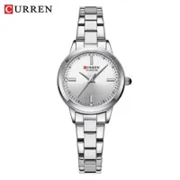 CURREN Elegant Gold Women's Quartz Watch - Classic Link Bracelet with White Dial, Fashionable Ladies' Wristwatch for Everyday  Special Occasions - View 3