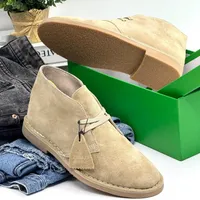 Clarks Original Men's Desert Boots in Sand Suede – Classic Lace-Up Chukka Footwear for Men - View 1