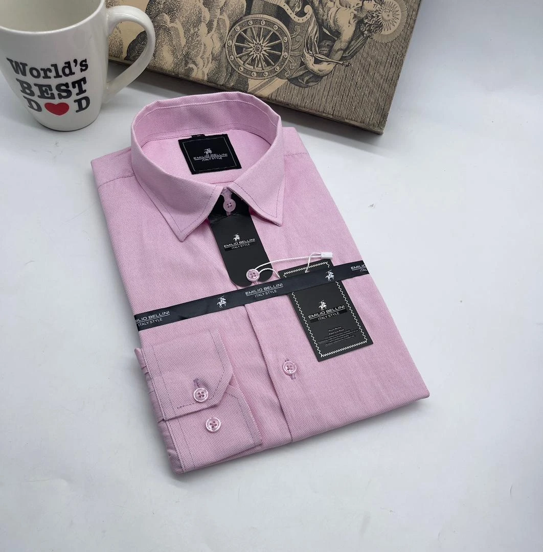 Emilio Bellini Italy Style Highly Quality Button Up Men's Office Long Sleeves Shirt