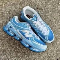 New Balance ABZORB 2000 Sneakers Silver and Blue Mesh Trainers Running Shoes with Dynamic Cushioning Sole - Sleek Performance Athletic Sneakers - View 1