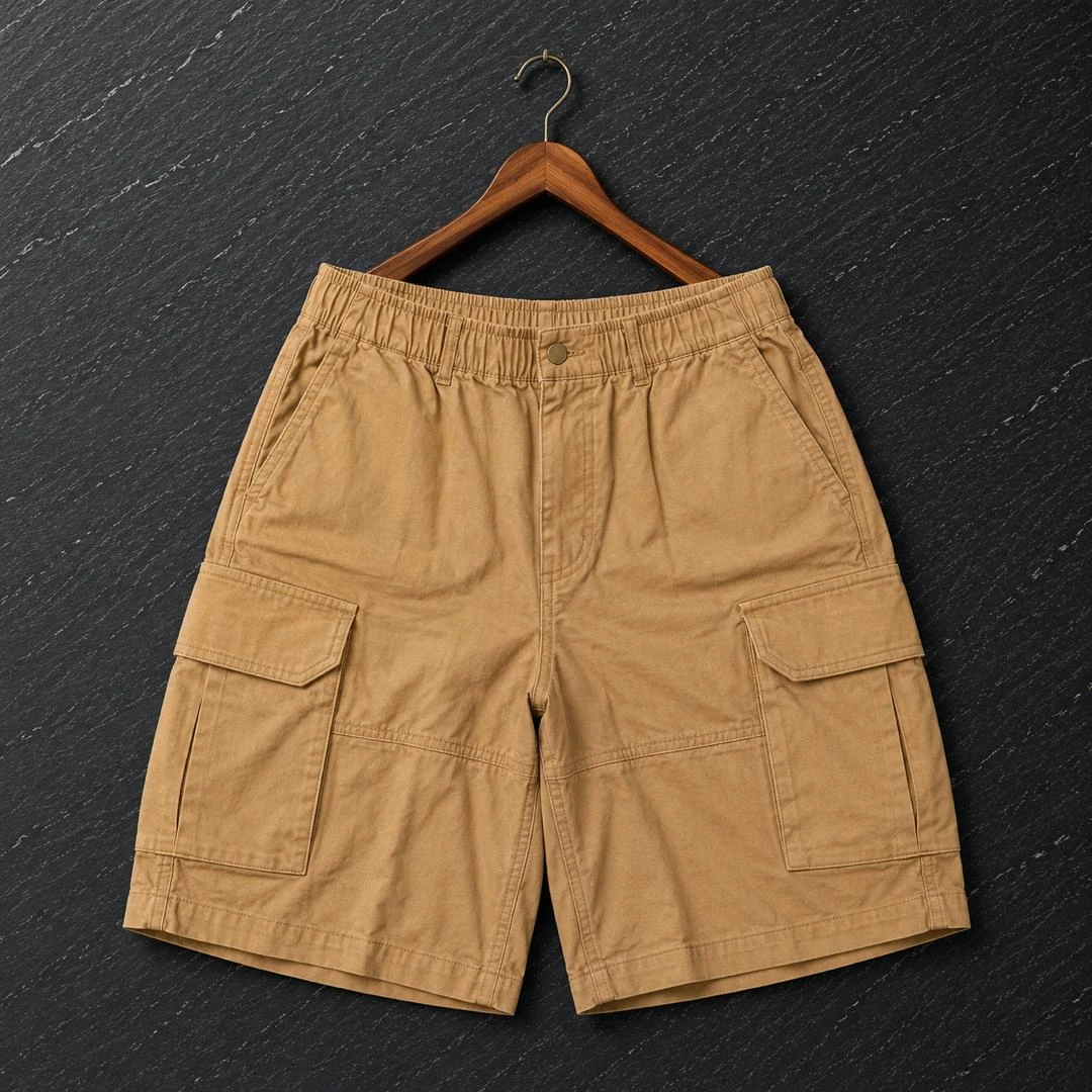 Men's Premium Comfort Fit Cargo Shorts  Versatile Utility Cotton Blend Summer Wear  Relaxed Everyday Casual Bottoms for Style  Function