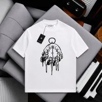 Quality Melting Clock Graphic Print Short Sleeve T-Shirt – Luxury Designer Streetwear Tee with Iconic Time-Themed Art for Modern Style Enthusiasts - View 2