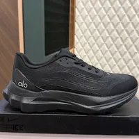 Alo All-Black Stealth Performance Running  Training Sneakers for Unisex – Lightweight and Comfortable Cushioned Athletic Shoes - View 1