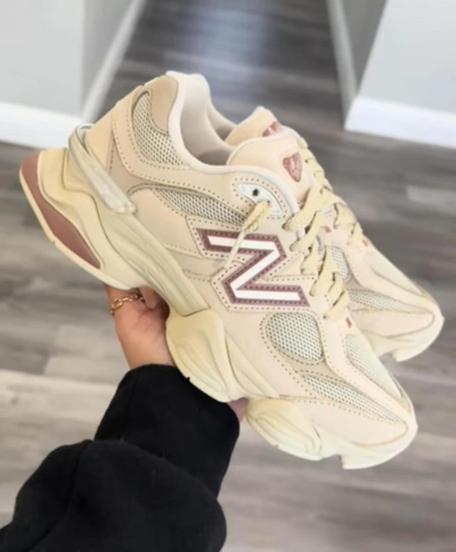 New Balance 9060 Unisex Cream Beige Lifestyle Sneakers – Chic Chunky Trainers for Modern Comfort & Style