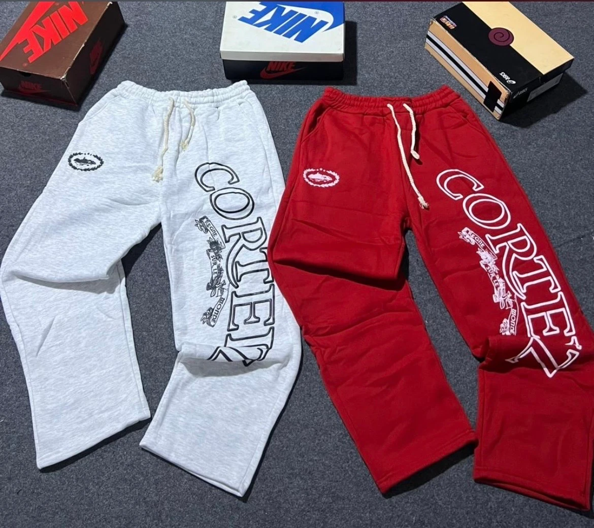 Unisex Royal Blue Cortez Streetwear Joggers – Premium Comfort Fleece Sweatpants with Signature Bold Leg Print for Everyday Style