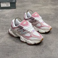 Women's New Balance 9060 Pink  White Lifestyle Trainers Sneakers - Trendy Chunky Sole Sport Style Shoes for Everyday Comfort  Fashion - View 3