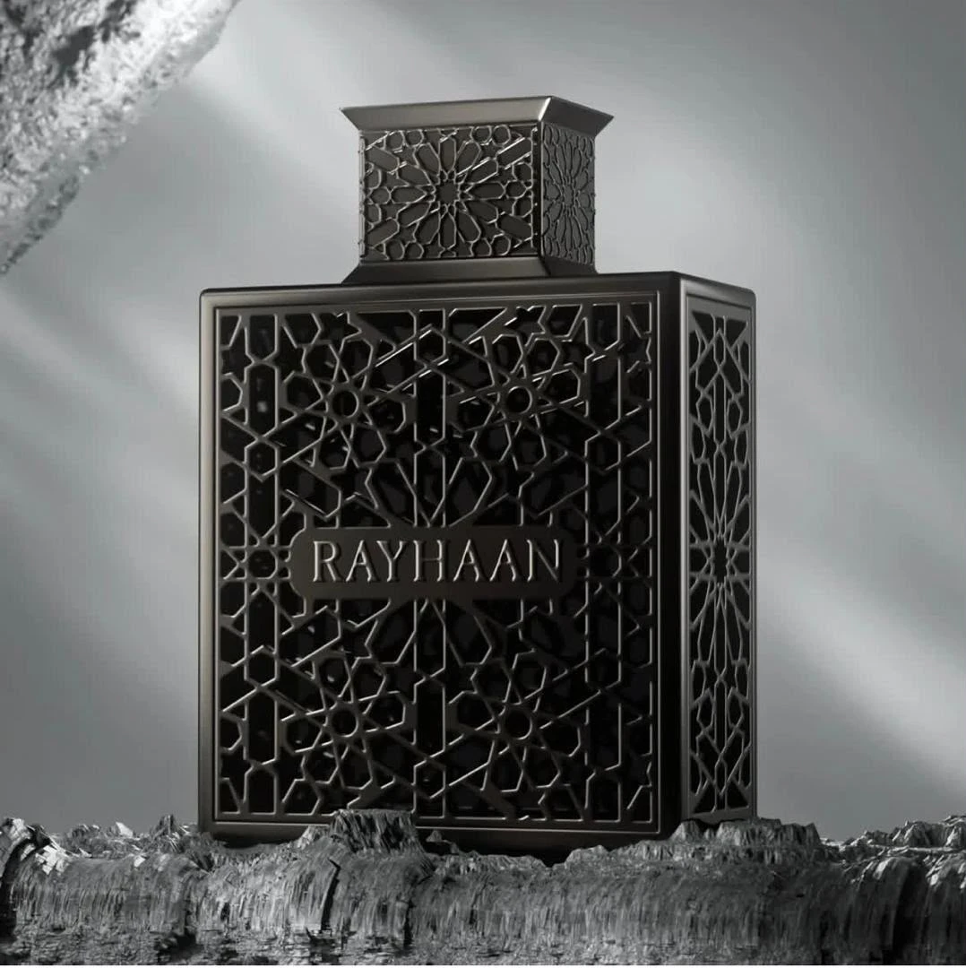 RAYHAAN Black Oud Style Luxury Eau de Parfum for Unisex | Intense & Elegant Designer Fragrance with Intricate Geometric Pattern | Premium Scent for Him & Her