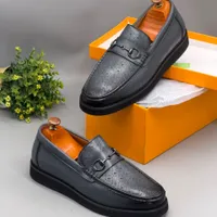Berluti Men's Leather Simple Loafers with Horsebit Detail - Comfortable Slip-On Dress and Casual Shoes for Stylish Ghanaian Gentlemen - View 1