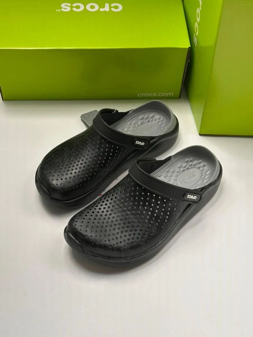 Origion Crocs iconic LiteRide Clog in sleek Black and  Grey 