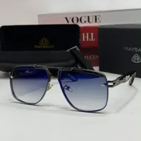Maybach Luxury Aviator Pilot Sunglasses for Unisex – Sleek Dark Lens Designer Eyewear with Premium Metal Frame - View 2
