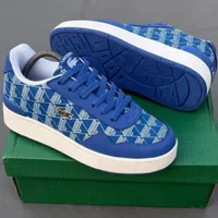 Lacoste Dark Green Monogram Pattern Low-Top Sneakers - Stylish French Sportswear Casual Trainers for Everyday Wear - View 2