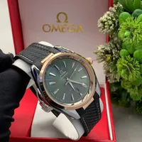 Men's Omega Seamaster Co-Axial Master Chronometer Watch with White Dial and Black Rubber Strap - Luxury Automatic Sport Timepiece - View 3