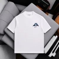 Men's Paris Beige, White and White Top Luxury Cotton Graphic T-Shirt with Stylized Animal Print – Premium Designer Short Sleeve Tee for Everyday Style - View 2