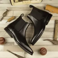 Kenneth Cole Men's Premium Black Leather Chelsea Boots – Sleek Slip-On Ankle Boot for Formal and Smart Casual Wear, Classic Style Footwear for the Modern Man - View 1