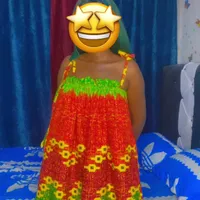 Ankara Strap Dress - View 1